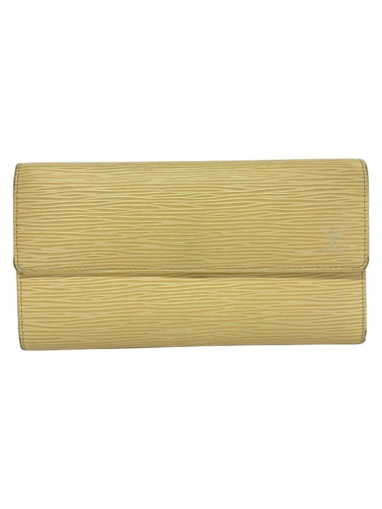 Louis Vuitton Wallet Epi Pochette Porte Monet Cles Vanille Leather